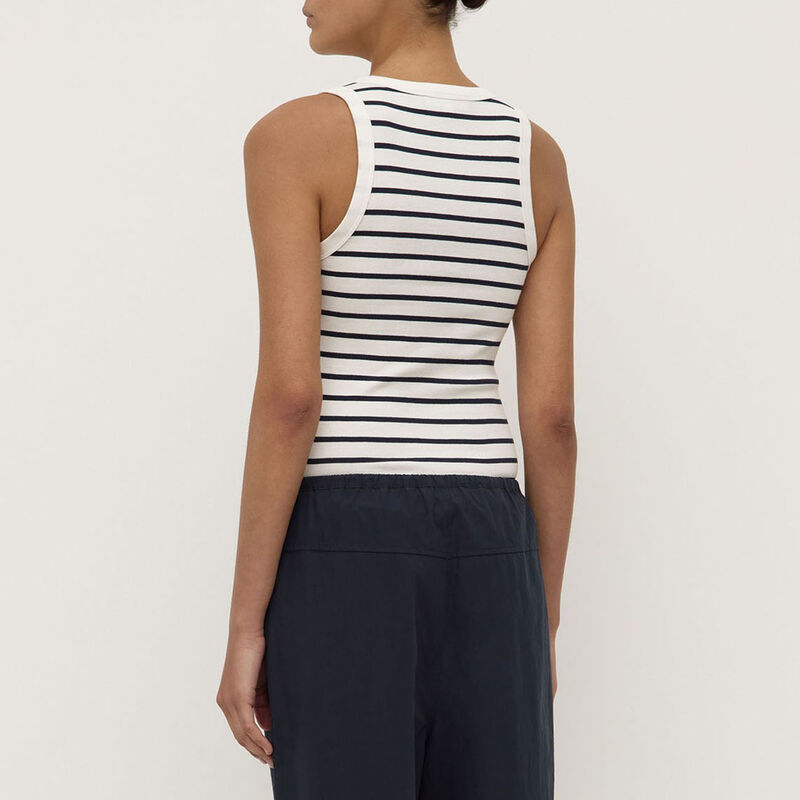 Assembly Label Leony Stripe Tank True Navy Antique White image number 1